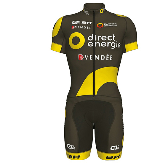 Maglia Direct Energie Manica Corta 2017 marrone